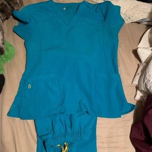 Teal scrubs